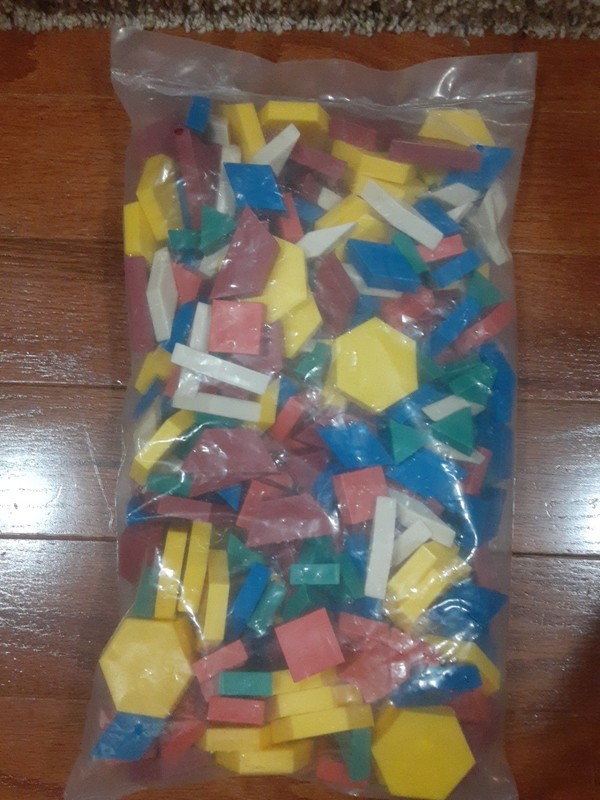 Pattern Blocks, Solid Plastic, 6 + Different Colors And Shapes, New, R30759SRA gallery