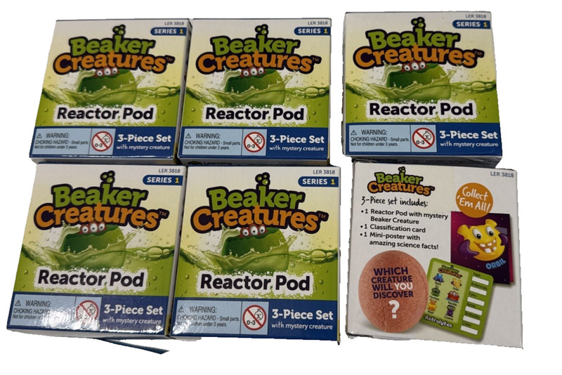 lot of Beaker Creatures Reactor Pod Series 1 LER3818 Sealed Mystery Creature New