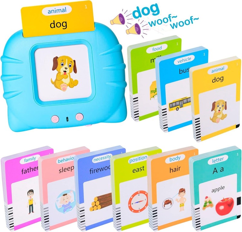510 Talking Pocket Speech Therapy Toys for Autism Flash Cards for Kids 2-4