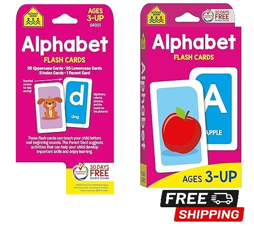 Flash Cards for Kids Abc Alphabet Toddlers Early Learning Educational First Word