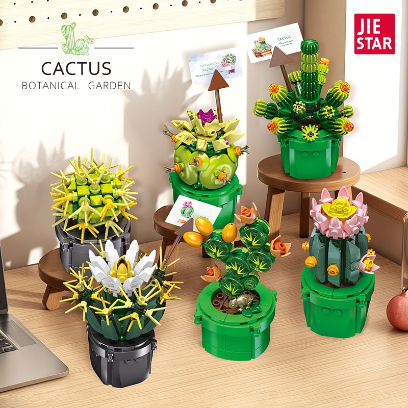 Cactus Potted Plant Set 9 Sets Building Blocks Creative Toy