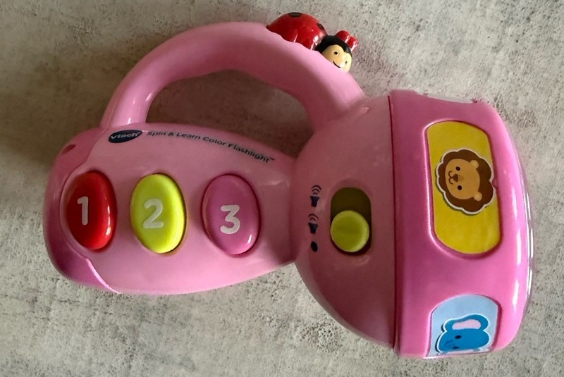 VTech Spin and Learn Color Flashlight BaBy Infant Toddler Kids Toy Game Pink WoW
