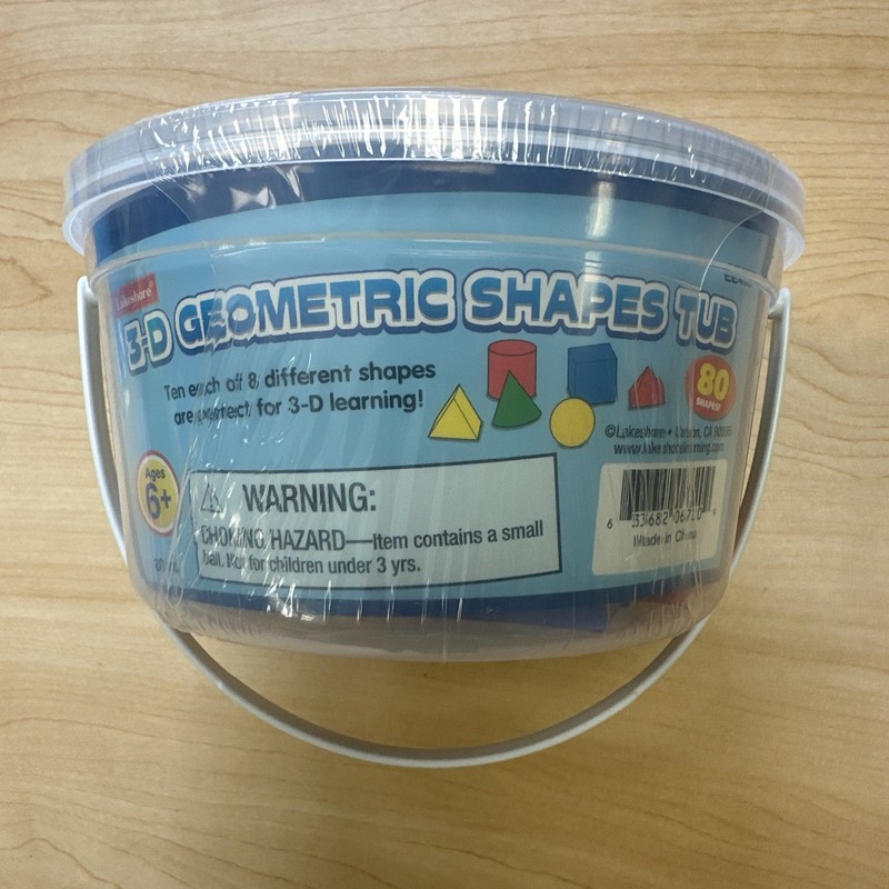 Lakeshore Learning 3D Geometric Shapes Tub Math Manipulatives Teaching Set