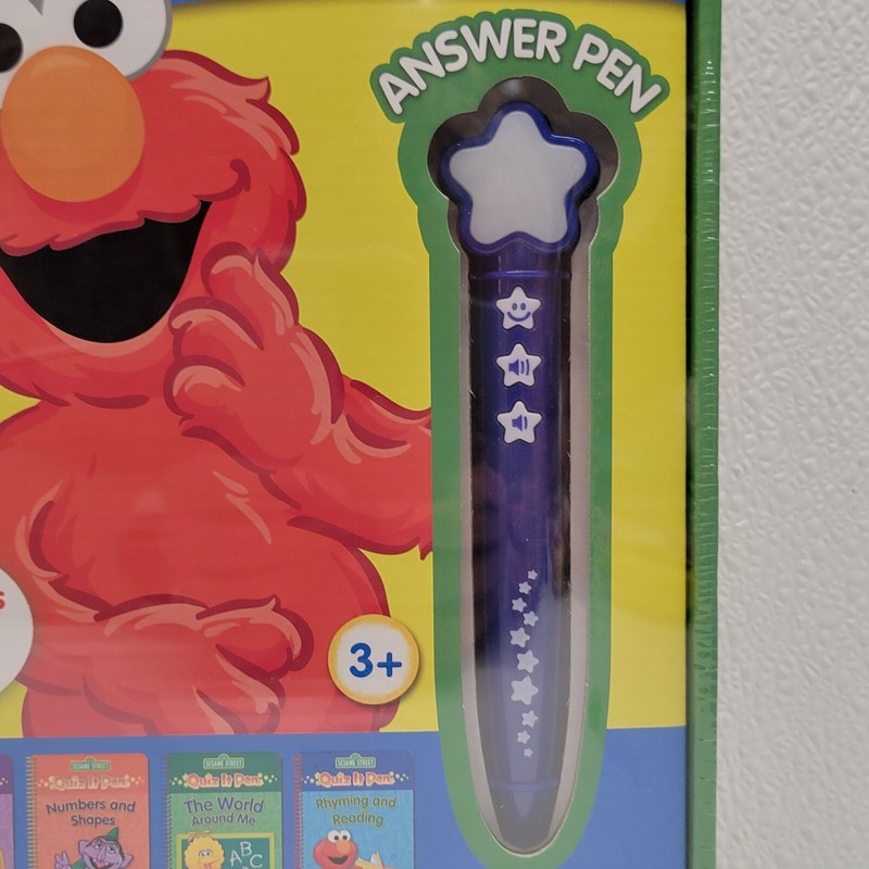 NEW Sesame Street Quiz It Pen 450 Questions & Answers - 4 Book Box Set Preschool gallery