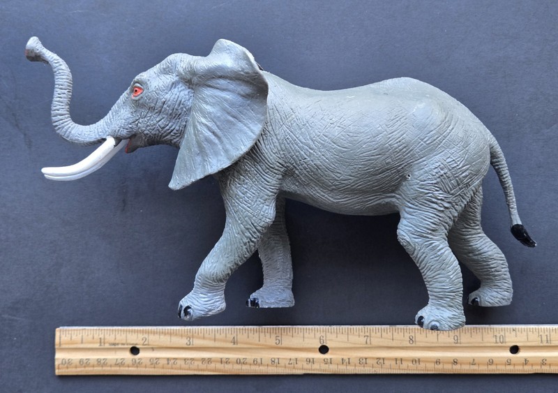Ankyo Wild Animal Figure Lion Elephant Wolf Large 10" Hard Plastic Safari Jungle gallery