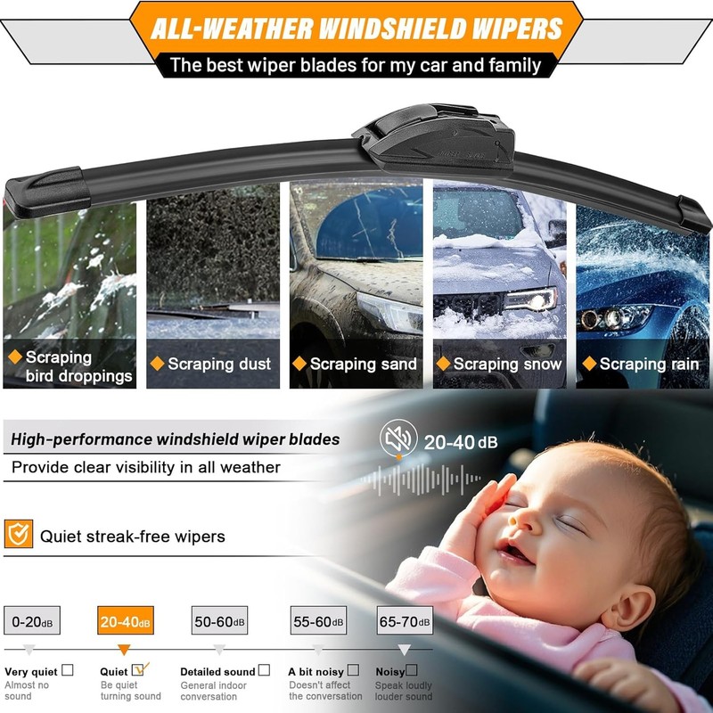 AUTOBOO Windshield Wipers 16+14+14 Inch With 10 Rear For FJ Cruiser gallery