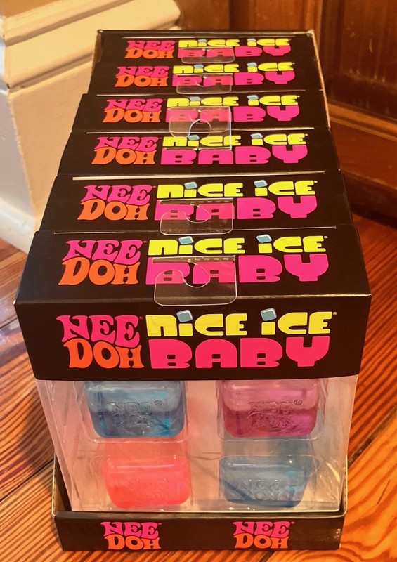 LOT OF 6 NeeDoh Nice Ice Baby 4 pack Nee Doh Mini Nice Cube With Display