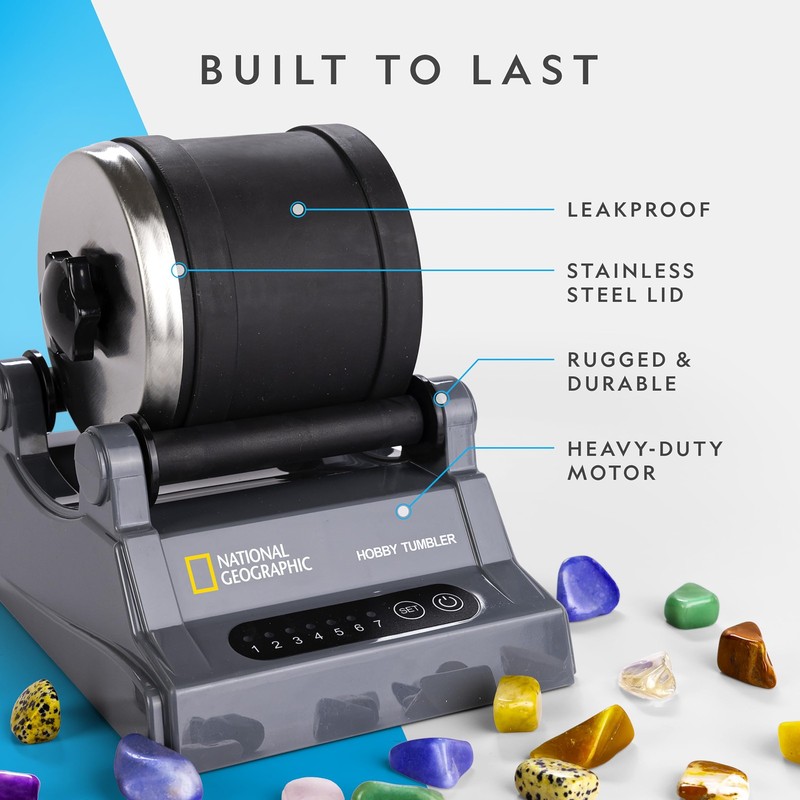 National Geographic Rock Tumbler Kit – Hobby Edition Includes Rough Gemstones... gallery