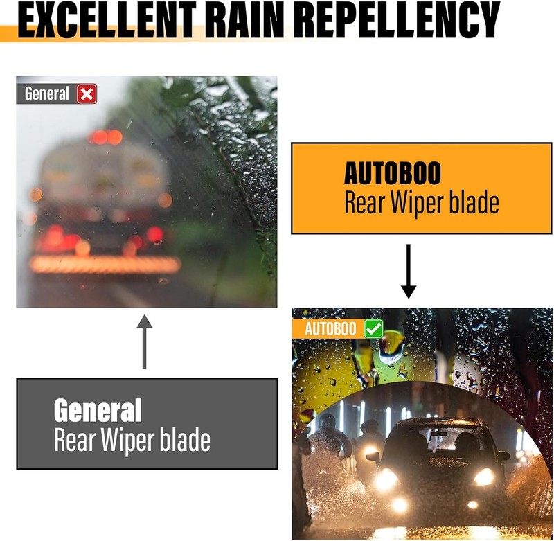 AUTOBOO 12 Inch Rear Wiper Blade Replacement for Toyota Rav4 2001-2023 gallery