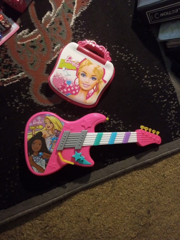 BARBIE Little Learning Laptop by OREGON SCIENTIFIC ~ Barbie Guitar Both WORK