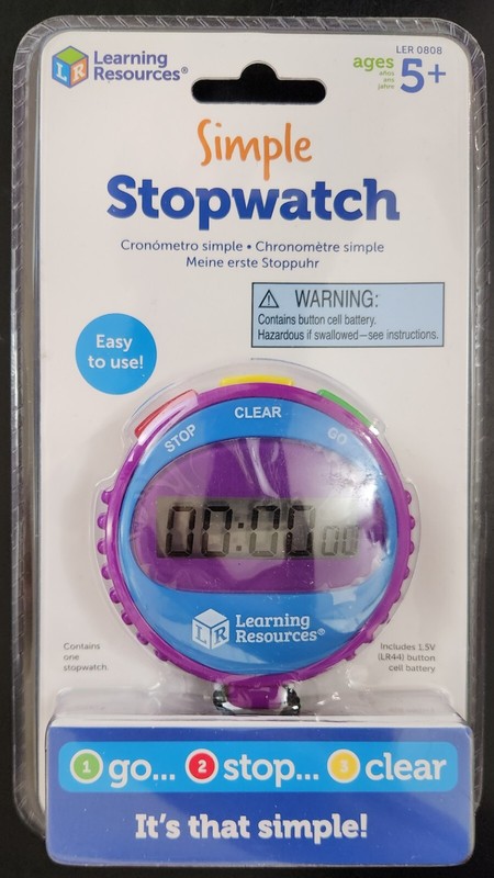 Learning Resources Simple Stopwatch Ages 5-Up Multi LER0808