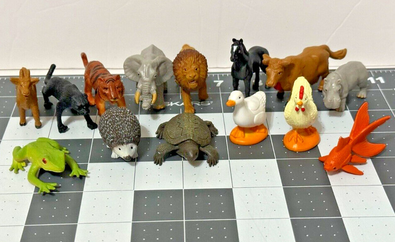 Lot of 14 Safari LTS Mini Figures Safari Farm Wildlife Animals