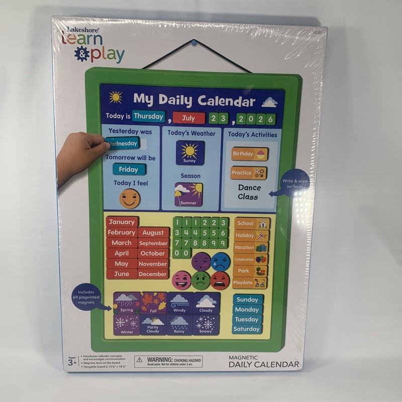 LAKESHORE Learning Magnetic Daily Calendar Activity Center Set Homeschool NEW