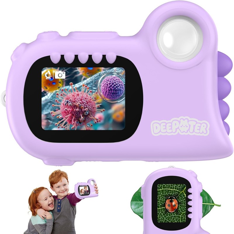 Microscope for Kids: 1000X Handheld Digital Pocket Microscope with 2.0″ IPS Scre