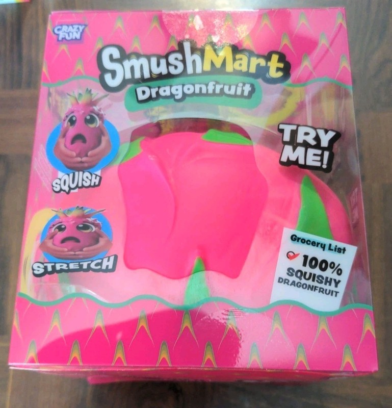RMS Crazy Fun Smush Mart Dragon Fruit Squishy Squeezy Sensory Toy Viral gallery