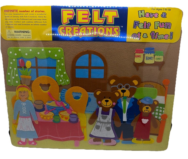 Felt Creations Goldilocks & 3 Bears Story Board Hard to Find NEW/Unopened