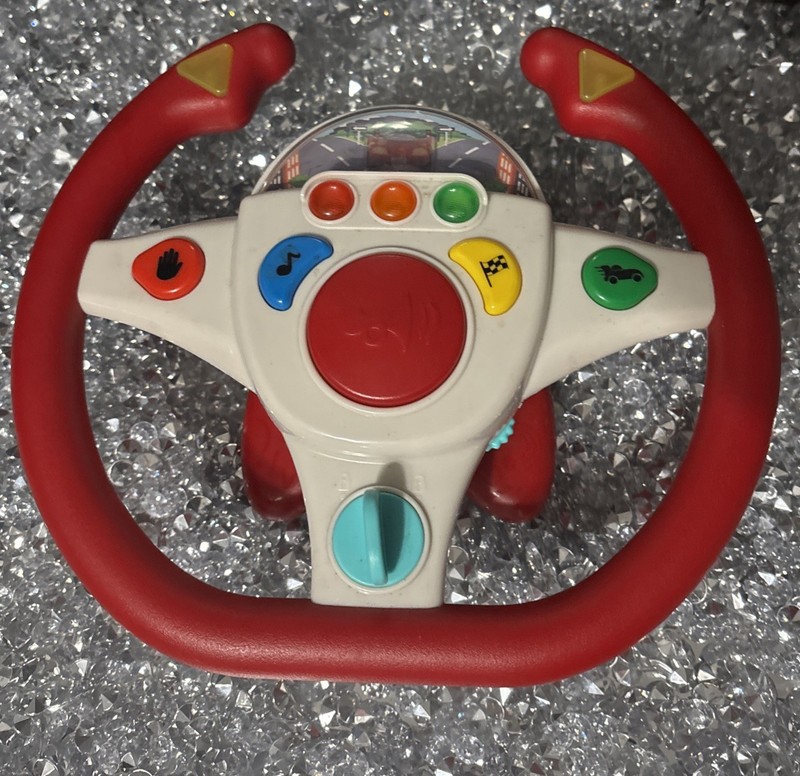 Battat Kids Toy Steering Wheel Interactive Learning Driver Lights & Sounds Works