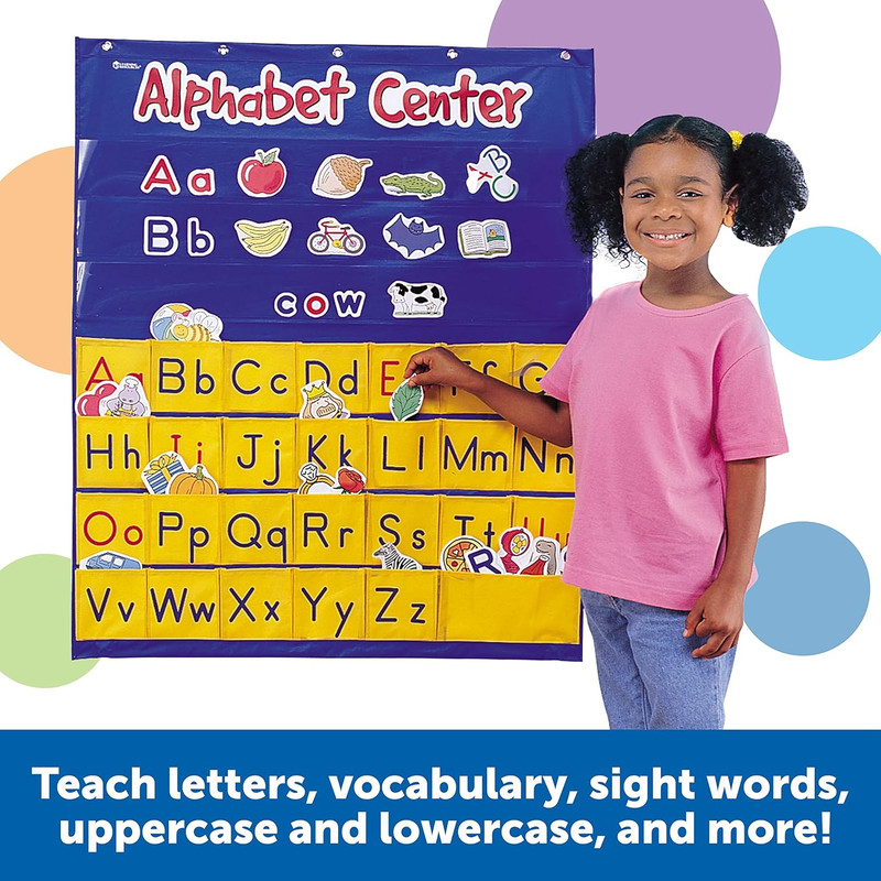 Alphabet Center Pocket Chart - Alphabet Learning Pocket Chart for Classroom, Let gallery