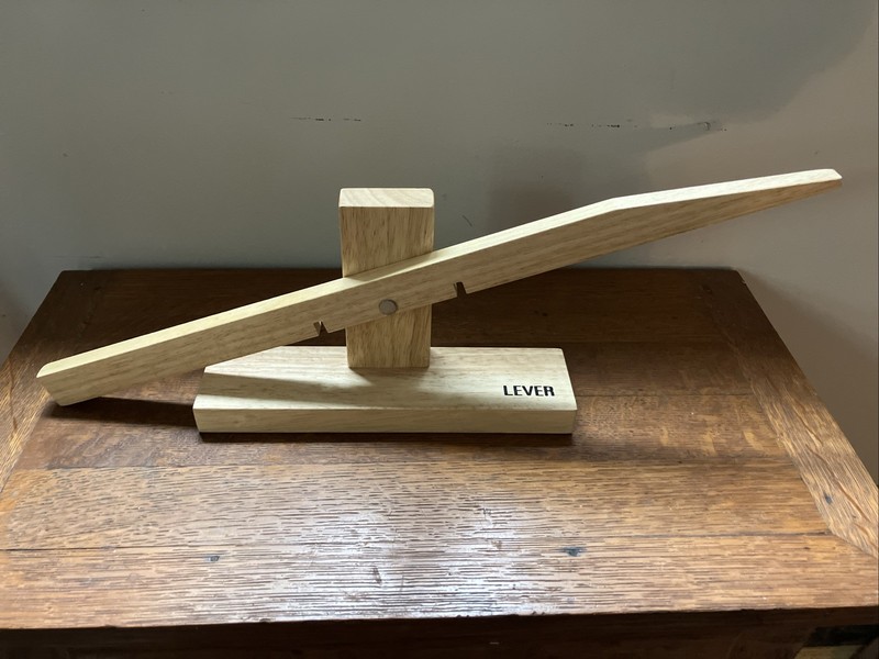 Hardwood Simple Lever educational item.