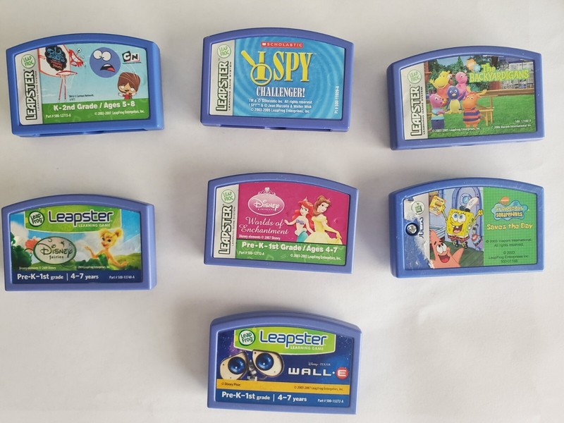 Leap Frog Leapster Learning Games, Lot Of 7 – Disney, Pixar, Cartoon Network