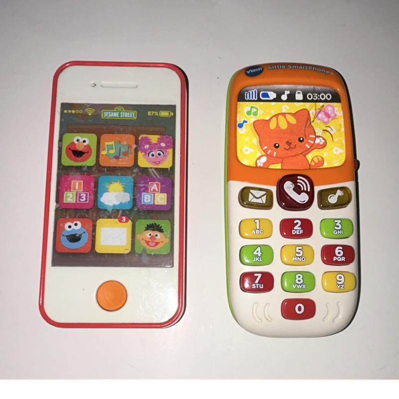 VTech Little SmartPhone Lot of 2 Toy Phones Sesame Street Phone Both Work