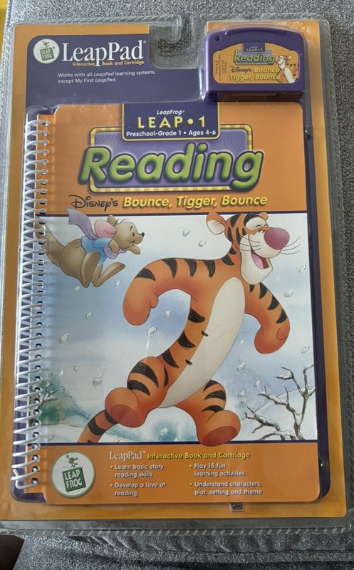 Leapfrog Leap 1 Reading Disney’s Bounce, Tigger Bounce Winnie The Pooh Book NEW