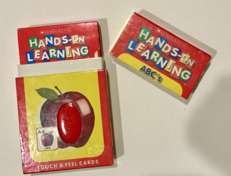 Vintage Scholastic ABC’s Learning Touch And Feel Cards 26 Cards Front And Back