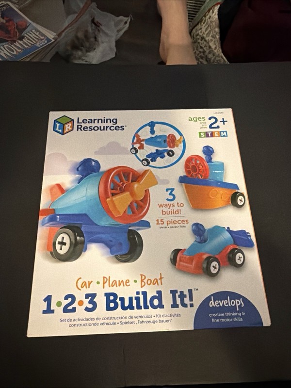 NEW SEALED Learning Resources STEM 1,2,3, Build It Car, Plane, Boat Kit Ages 2+
