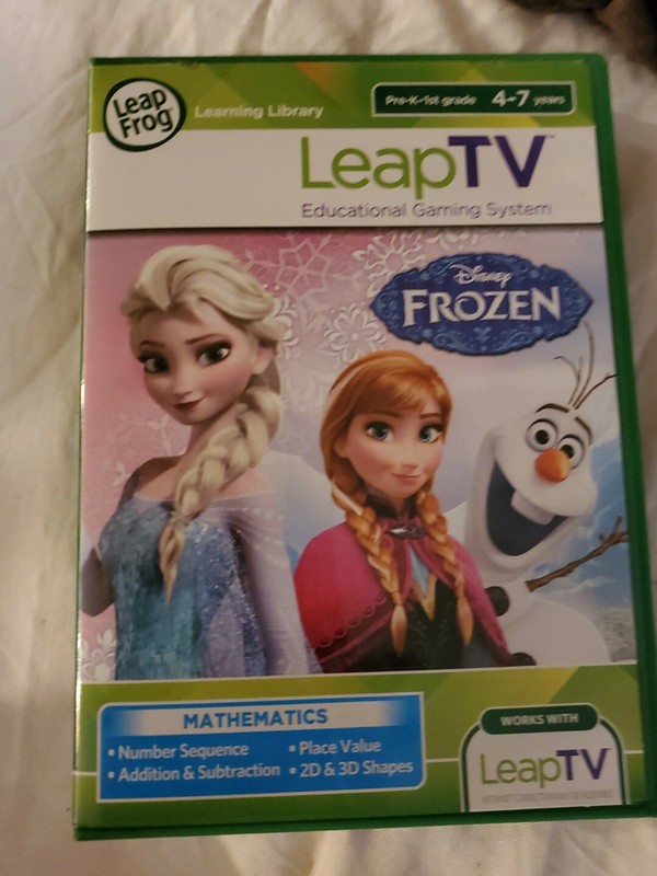 Frozen LeapFrog LeapTV Elsa Anna Olaf Educational Gaming Math Disney Cartridge