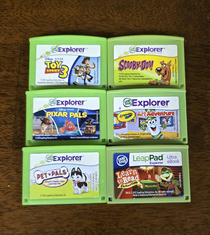 Lot of 6 Leap Frog Leapster Explorer Leap Pad Learning Game Cartridges Only