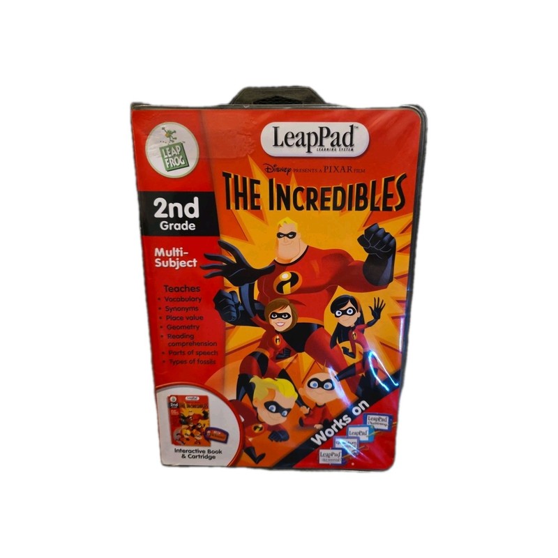 LeapFrog LeapPad Learning Interactive Book Cartridge The Incredibles Grade 2