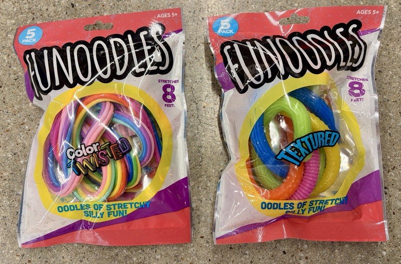 Funoodles Color Twisted & Textured Stretchy Tactile Sensory Toy Set Of 2 NEW