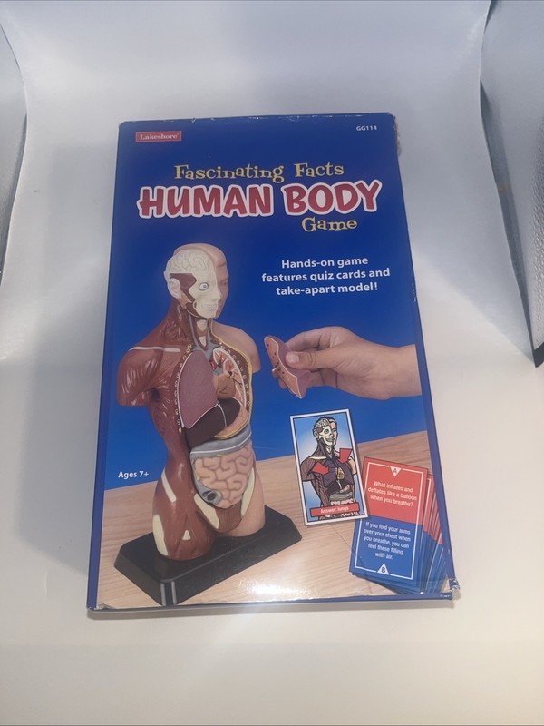 Lakeshore Fascinating Facts Human Body Game In Box Retro 2002 Game #11