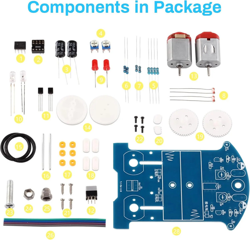 Practice Soldering Learning Electronics Kit Smart Car Soldering Project Kits Lin