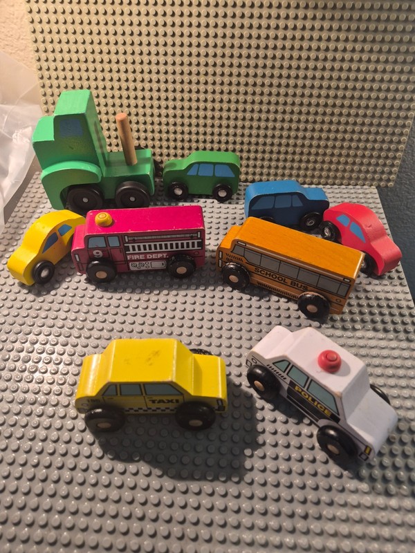 Lakeshore Wooden Toy cars Vehicles plus melissa doug and others