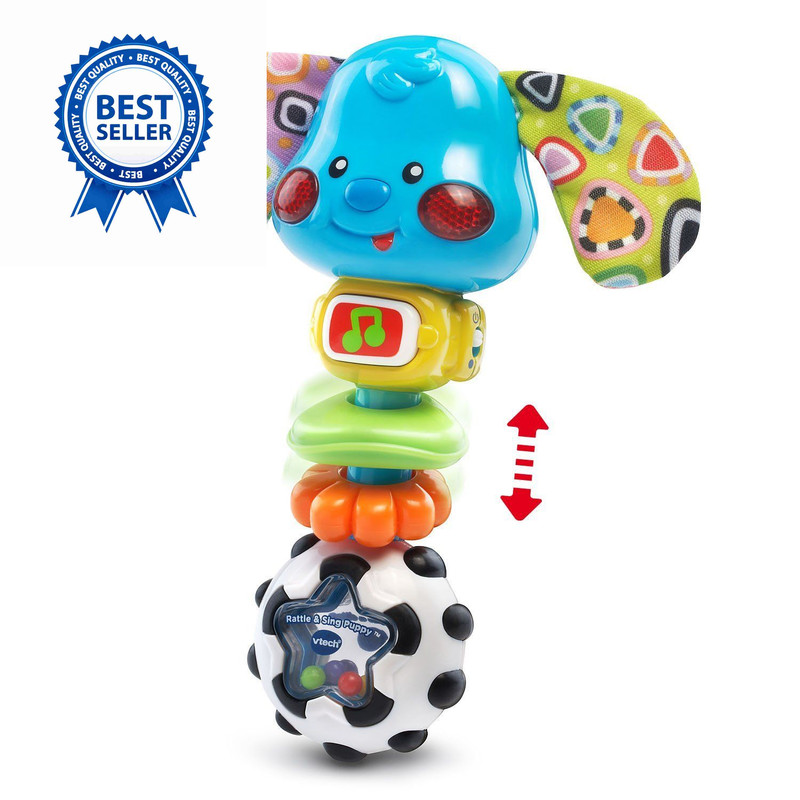 VTech Baby Rattle and Sing Puppy 5.3" x 7" x 2", Multicolor gallery