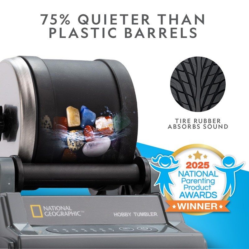 National Geographic Rock Tumbler Kit – Hobby Edition Includes Rough Gemstones... gallery