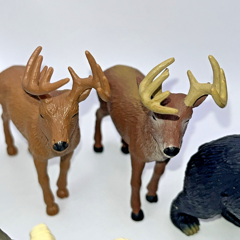 Tree House Kids 6 Moose Bear Deer Figure Animal Wildlife 4.5” Tall Cake Topper gallery