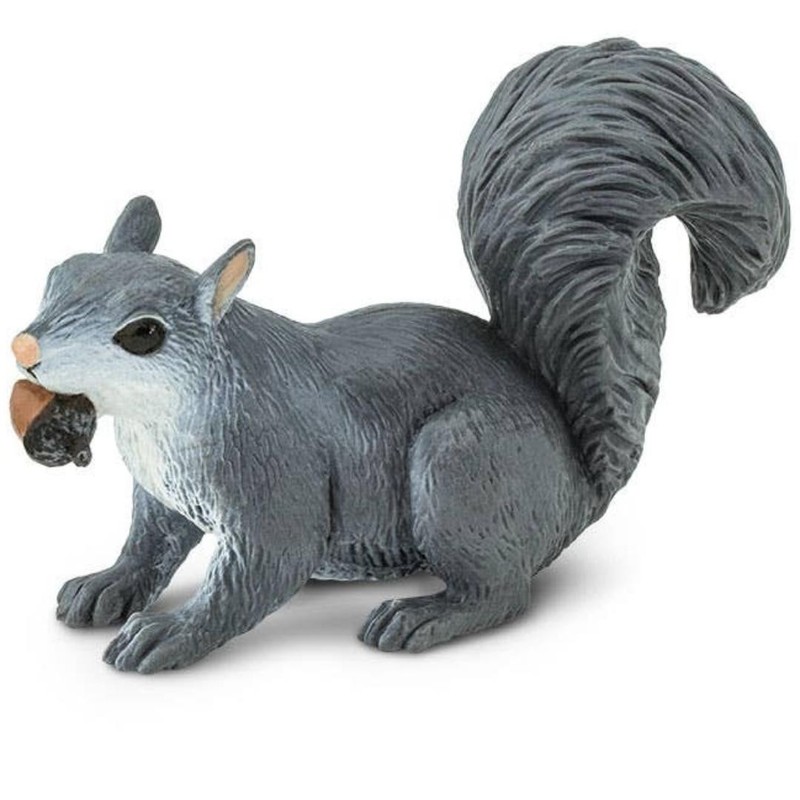 Gray Squirrel Figurine – Woodland Wild Animal Toy Figure – NEW Safari Ltd 296129