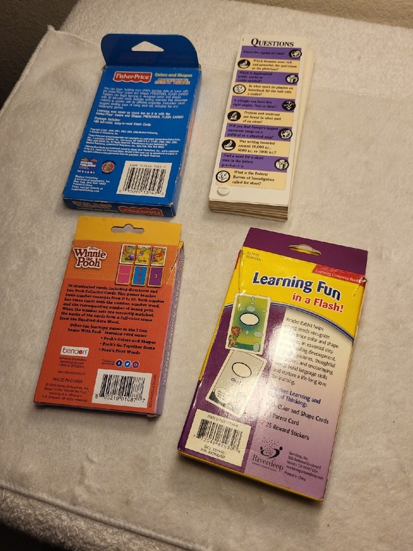 Fisher Price Flash Cards Colors & Shapes and others Pooh Reader Rabbit gallery