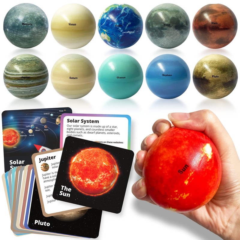 Solar System Kids Toys – Planet Balls & Space Toys for Boys 3-8 – Astronaut T.