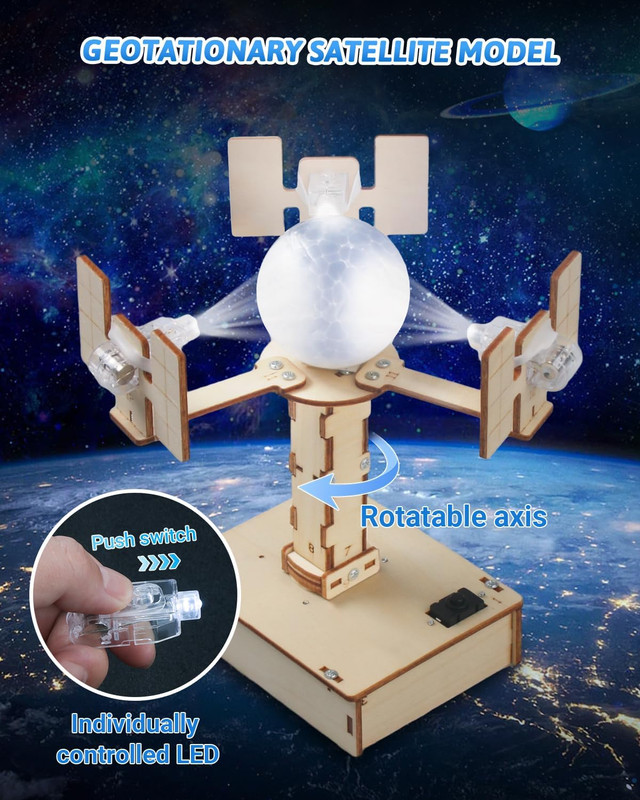 STEM Kits for Kids Ages 8-10-12, 5 Set Wooden 3D Puzzles, Educational Science Ex gallery