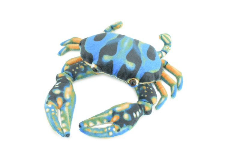 Blue Crab Plush Toy, Realistic Soft Stuffed Crab Toy, 10 Inches F4357 B197