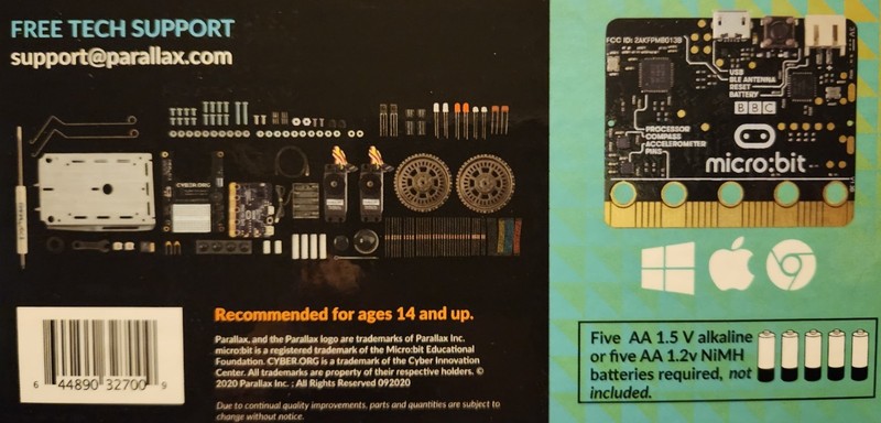 CYBER BOT Robot Kit 32700 NIB Python Micro Bit Parallax Inc Cyber Innovation NEW gallery