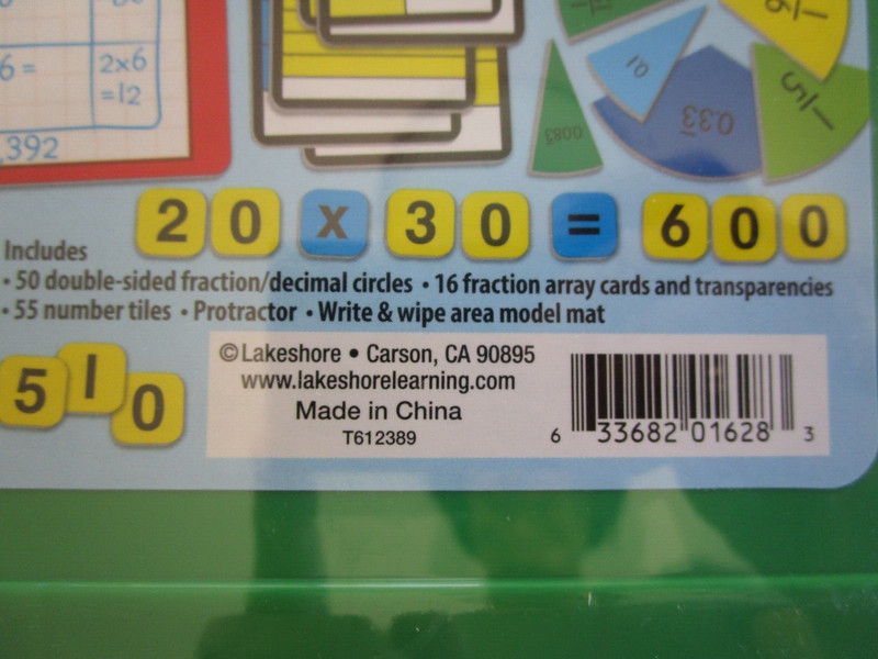 Lakeshore Math Toolbox Grades 4-5 Fractions Decimals Number NEW 12 AVAIL. gallery