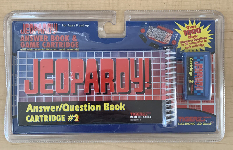 JEOPARDY~ Answer/Question book cartridge #2 1995 VTG New 8 yrs up 30 catagories