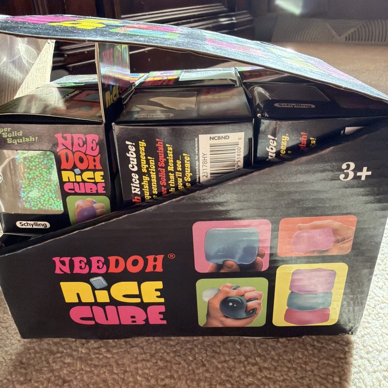 Lot of 12 Nee Doh Nice Ice Cube (ALL GLITTER) Stress reliever toy gallery