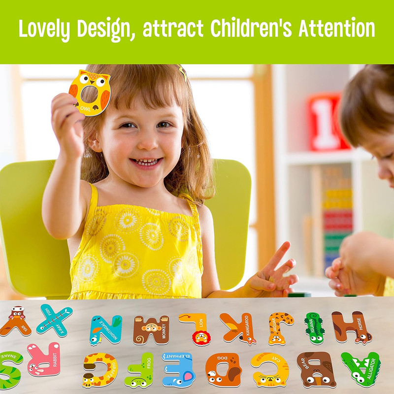 Large Magnetic Animal Alphabet Letters, Colorful Uppercase Toy Set for Kids gallery