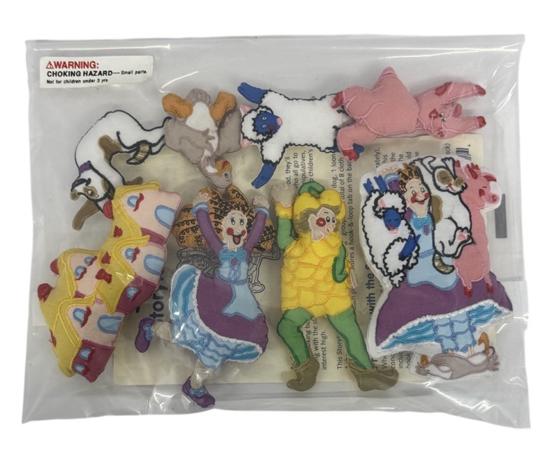 Vintage Lakeshore 1992 Silly Sally Storytelling Kit 8 Cloth Figures-Instructions