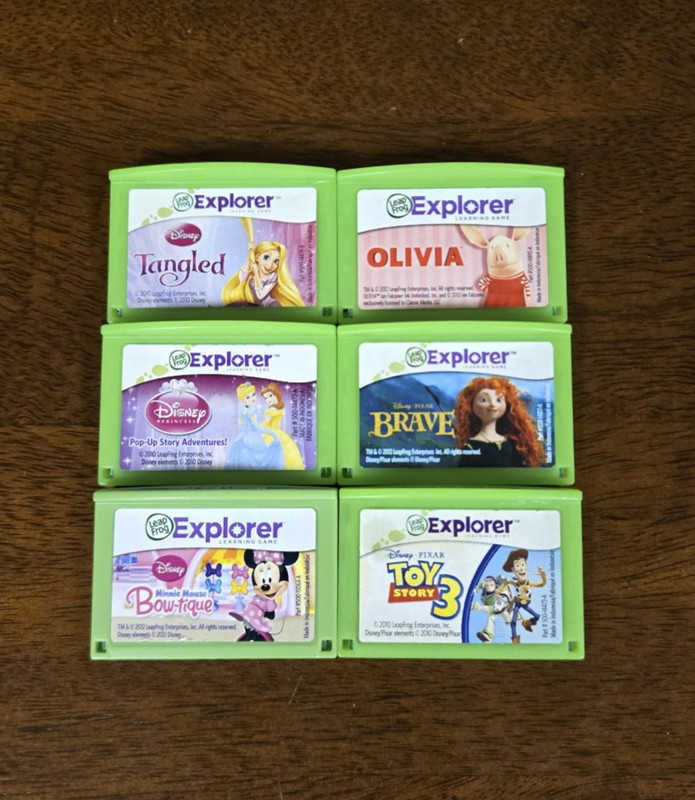 Lot of 6 Leap Frog Leapster Explorer Leap Pad Learning Game Cartridges Only